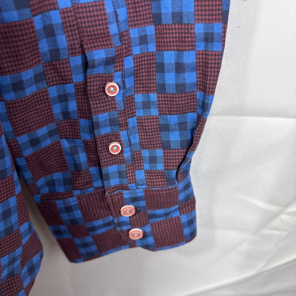 Robert Graham Infrared Long Sleeve Button Down Tailored Fit Shirt 2XL - Picture 3 of 14
